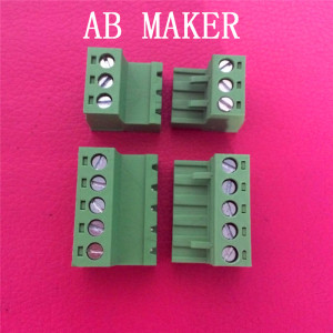 Male and Female Green Pluggable 5.08mm Terminal Block